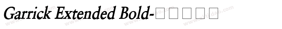 Garrick Extended Bold字体转换